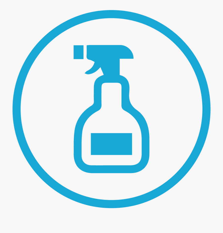 Spray Bottle For Surface And Subsurface Cleaning Icon - Cleaning Supplies Symbol Png, Transparent Clipart