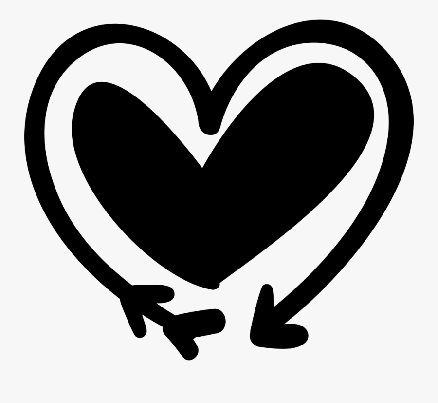 Download Arrow And Heart Doodle Svg Png Icon Free Download - Transparent Love Icon Png , Free Transparent ...