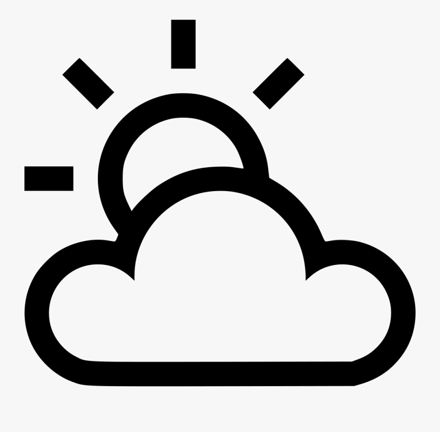 Transparent Cloudy Day Clipart - Sunny And Cloudy Icon, Transparent Clipart