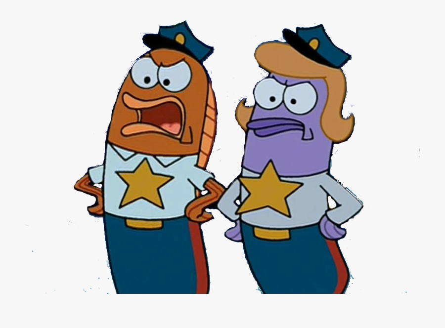 Spongebob Fish Police Render - Officer Police From Spongebob Squarepants, Transparent Clipart