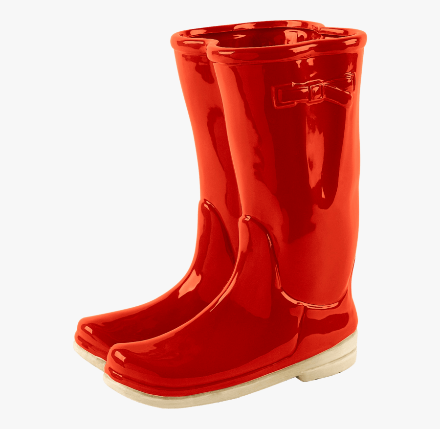 Red Plastic Boots - Big Red Boots, Transparent Clipart