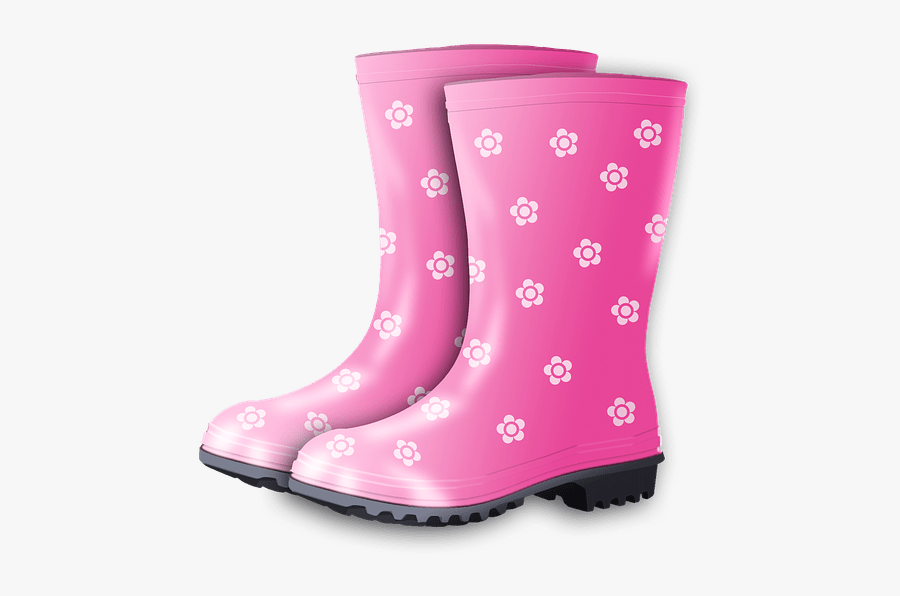 Pink Rubber Boots - Happy Valentines Day Dog, Transparent Clipart