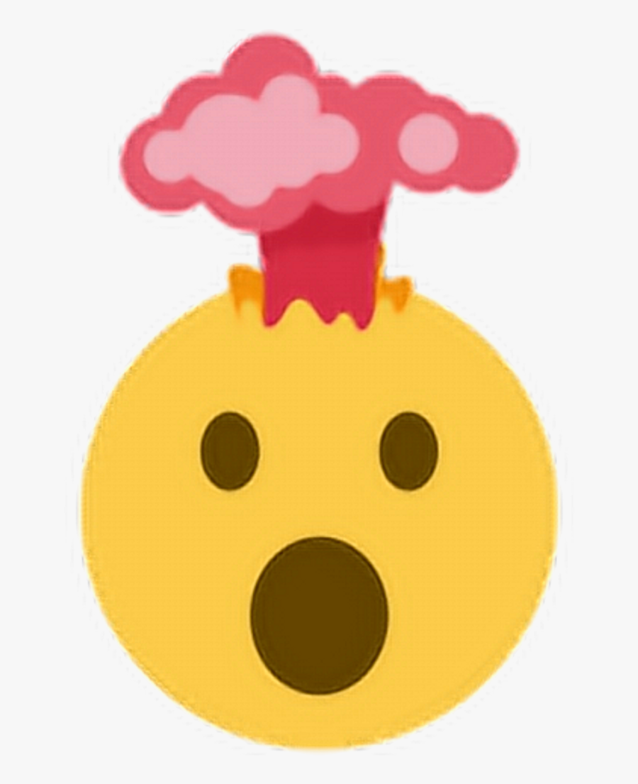 Explode Brain Shocked Impressed - Mind Blown Emoji Twitter, Transparent Clipart