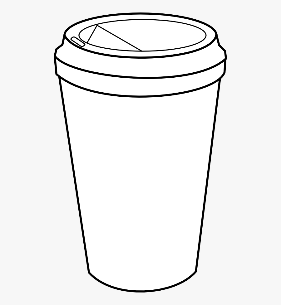 Coffee Black And White Clipart - Go Cup Of Coffee Drawing, Transparent Clipart