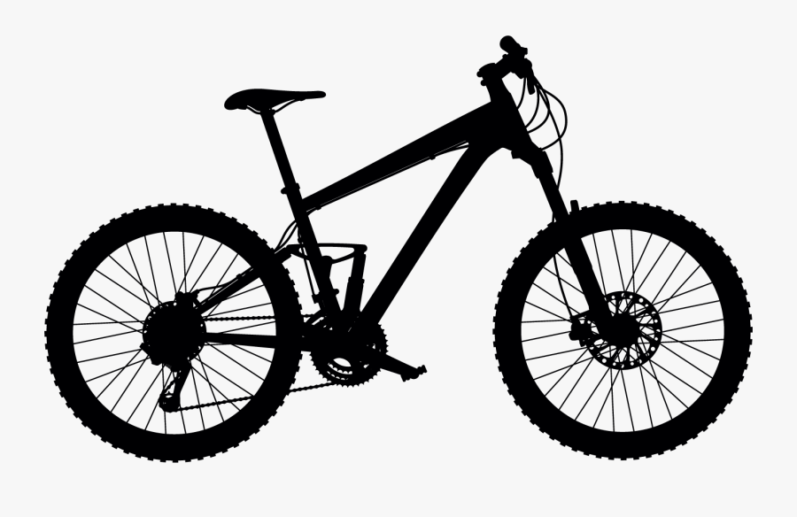 Transparent Bike Race Clipart - Mountain Bike Silhouette, Transparent Clipart