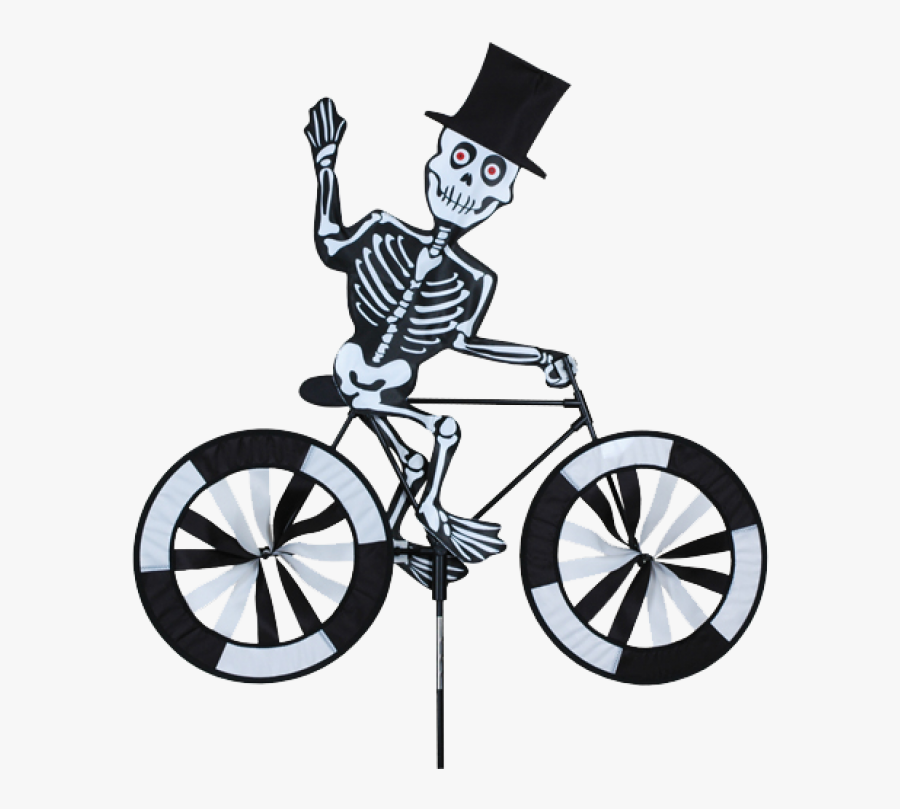 Image Of Skeleton On A Bicycle/bike Spinner - Halloween Bicycle , Free ...