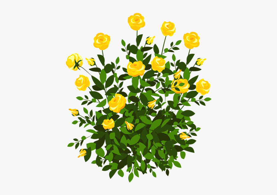 Marigold Flower Clipart - Bushes With Flowers Clipart, Transparent Clipart