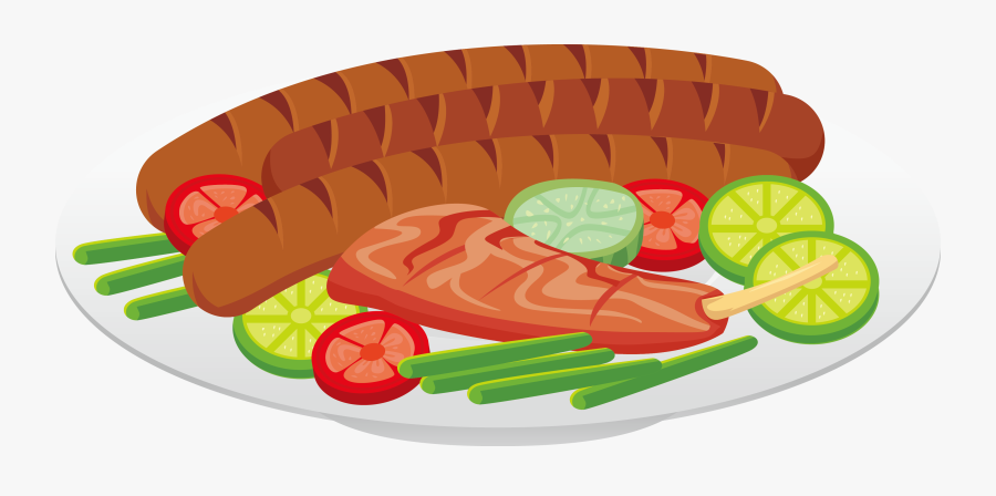 Sausage Clipart Sliced - Illustration, Transparent Clipart