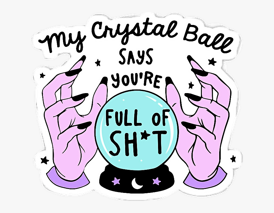 Sticker Tumblr Cyristalball Witch Wicca Wiccan Badwitch - Wicca Tumblr Png, Transparent Clipart