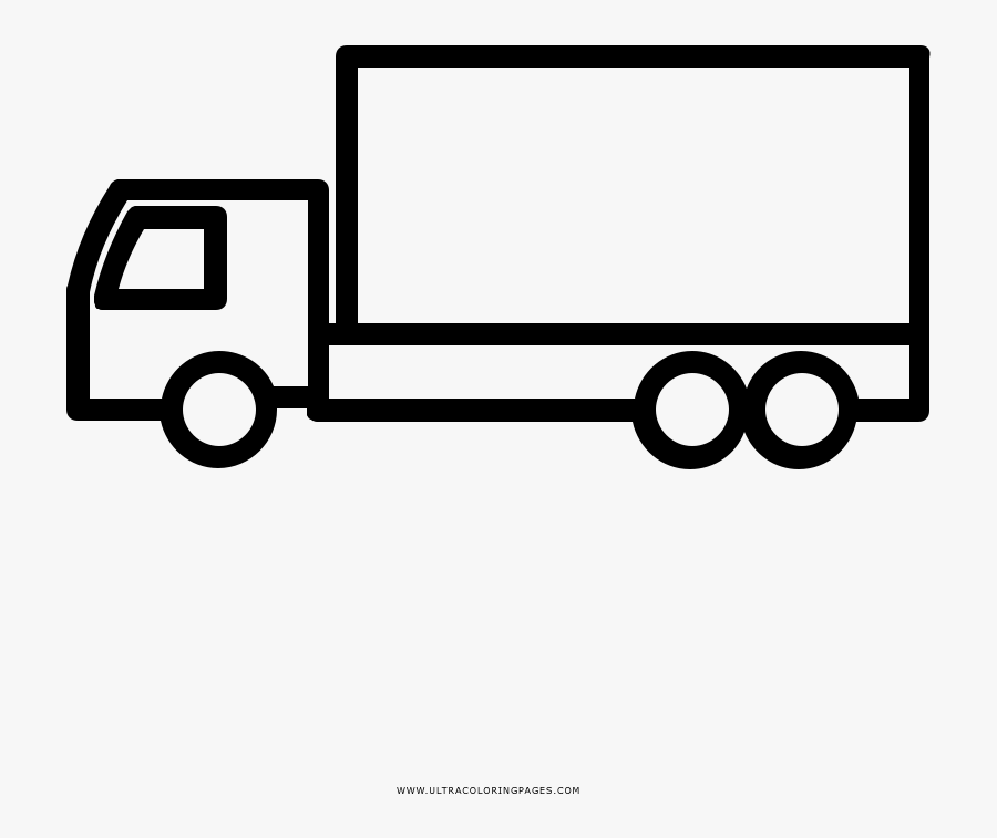 Delivery Truck Coloring Page Clipart , Png Download ...