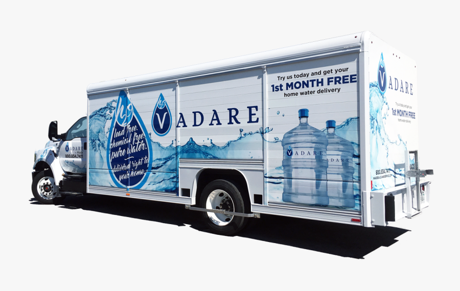 We Want To Help You And Your Families Battle Cancer - Bottled Water Delivery Truck, Transparent Clipart