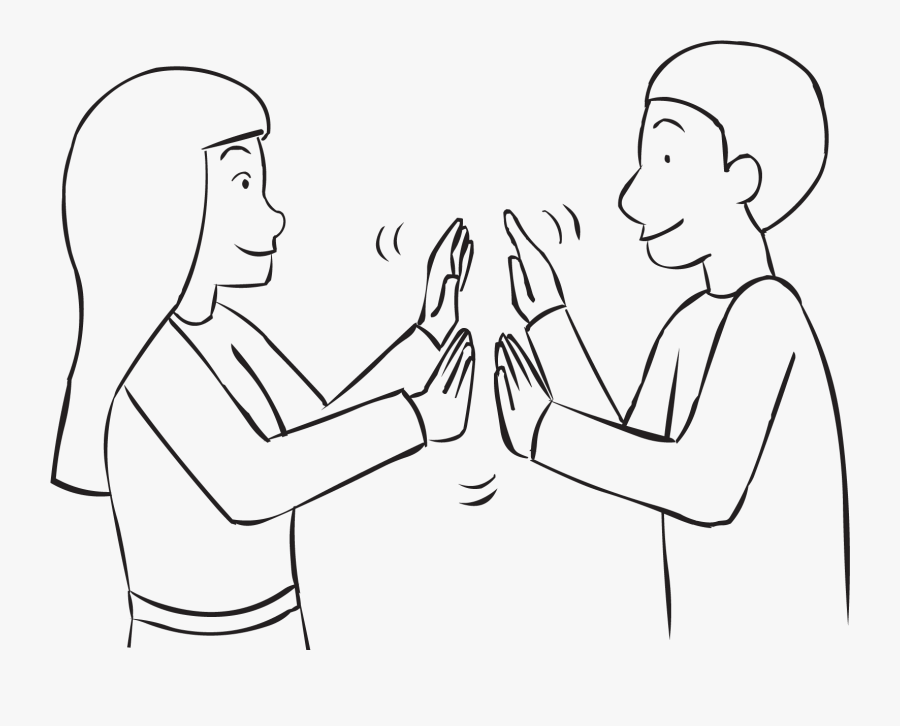 Two People Clapping Hands With Each Other As Seen In , Free Transparent ...