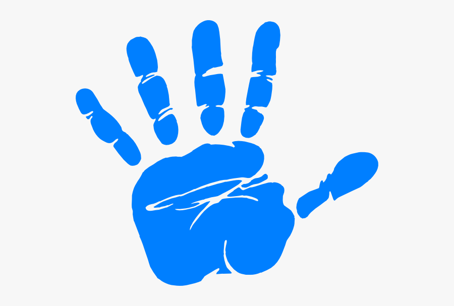 Vector Freeuse Download Blue Hand Prints - Left And Right Hand Clipart, Transparent Clipart
