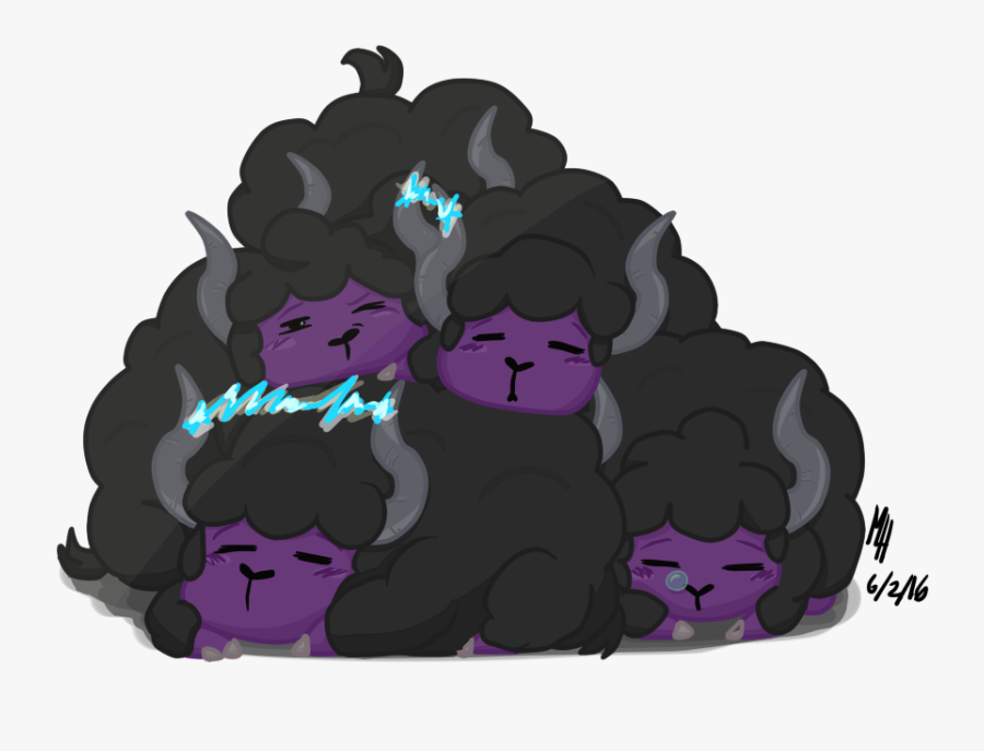 Pile Of Sleepy Electric Fluffalo Cute Fluffy Fluffalo - Starbound Fluffalo Cute, Transparent Clipart