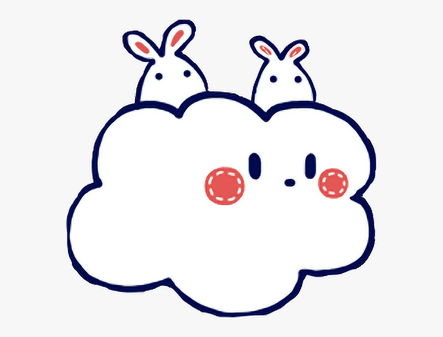 Cute Cloud ☁️ - Cartoon, Transparent Clipart