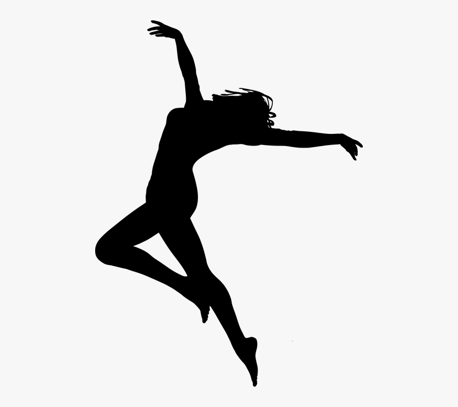 Carefree, Dance, Dancing, Female, Girl, Silhouette - Woman Dance Silhouette Png, Transparent Clipart