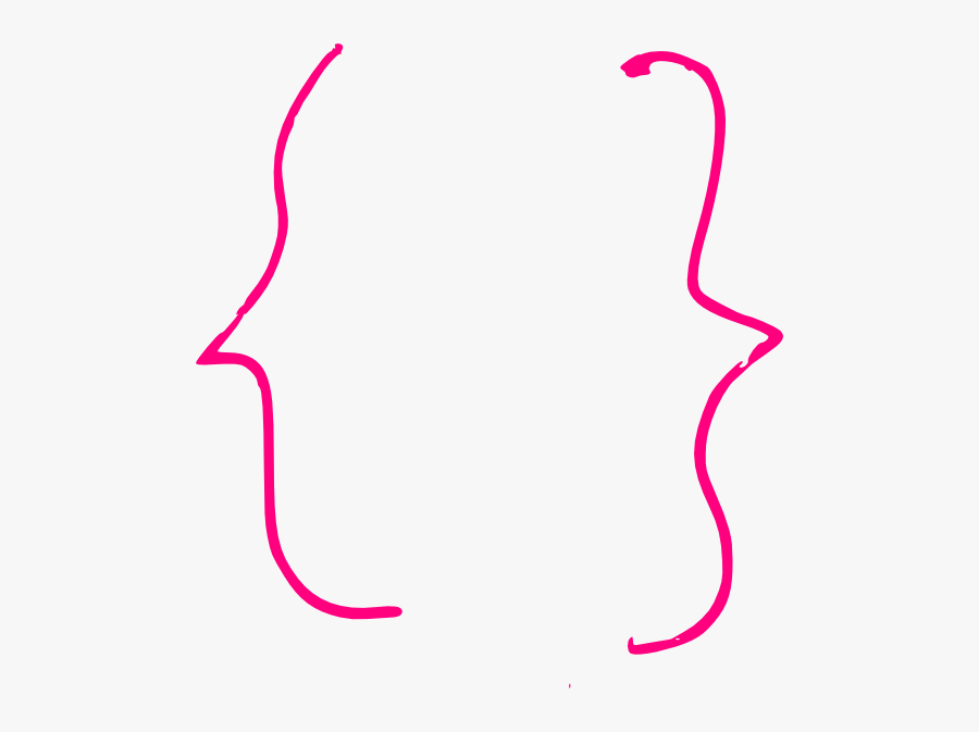 Curly Brackets Png Pink, Transparent Clipart