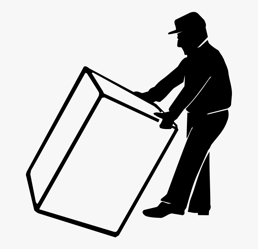 Worker Moving Crate Clip - Packers & Movers Icon, Transparent Clipart
