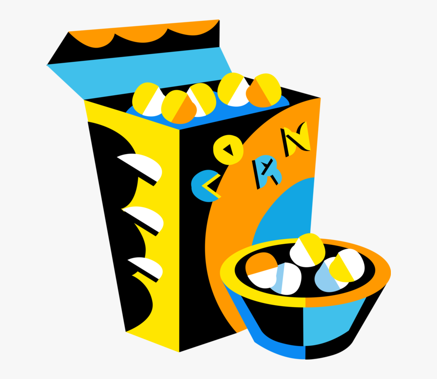 Vector Illustration Of Popping Corn Popcorn Snack Food, Transparent Clipart