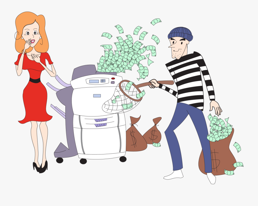 Workers Clipart Supplier - Printer Wasting Money, Transparent Clipart