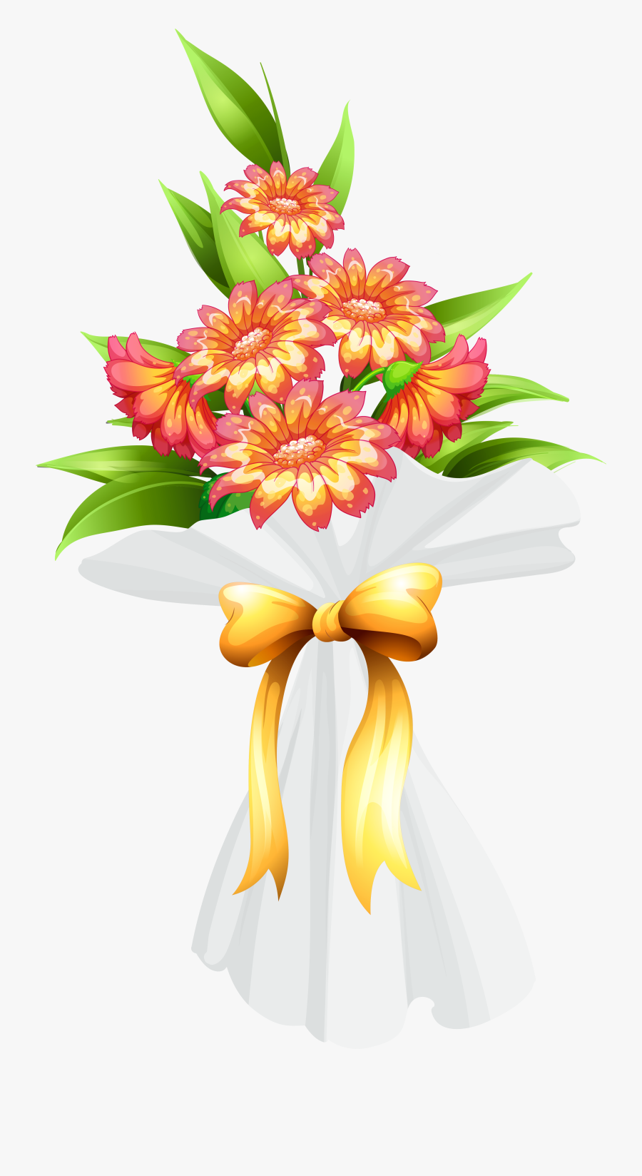 Bouquet With Flowers Png Image - Fancy Flowers Png, Transparent Clipart