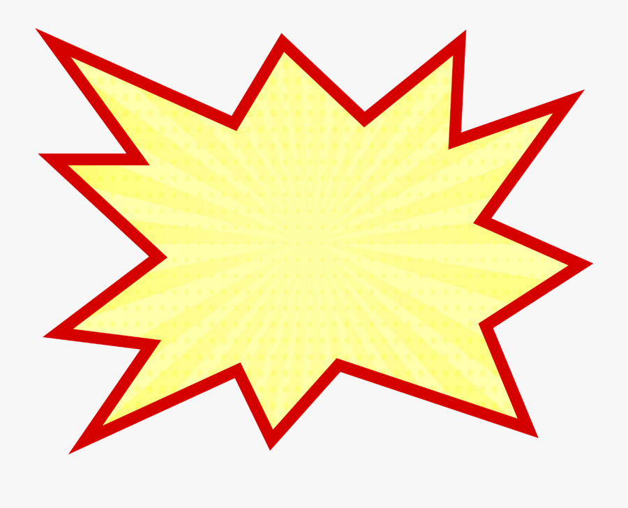 Pow Bang Boom Batman Action Comicbook Empty Yellow - Comic Book Pow Blank, Transparent Clipart