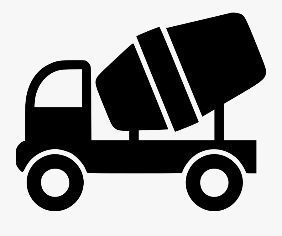 Jpg Black And White Stock Mixer Truck Svg Png - Concrete Mixer Truck Icon, Transparent Clipart
