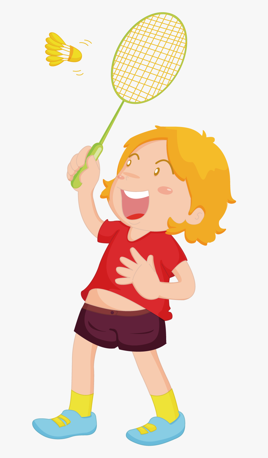 Badminton Clipart Child - Children Playing Badminton, Transparent Clipart