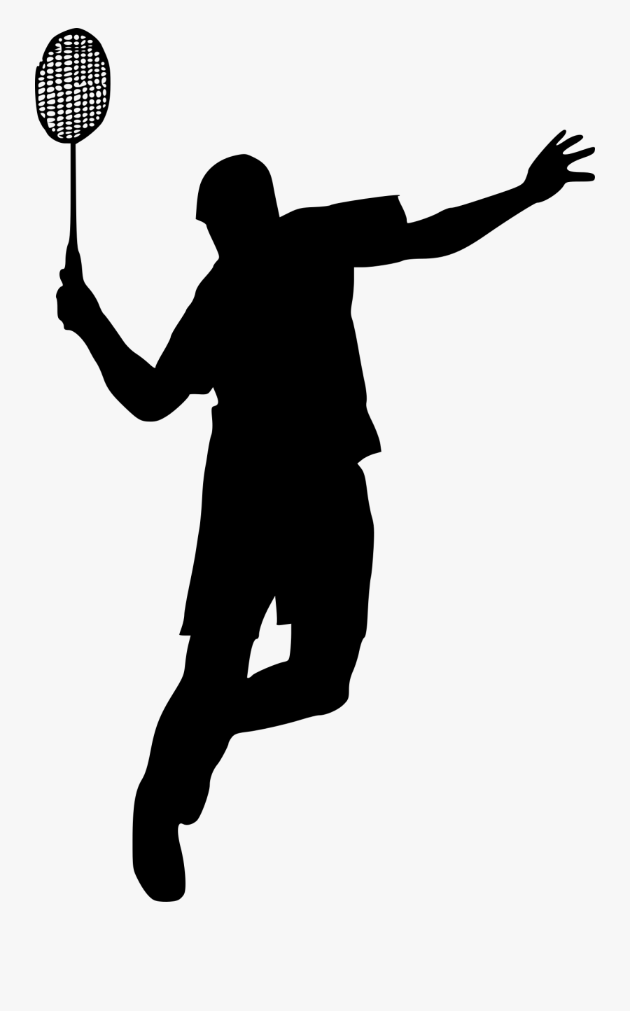 Badminton Player Silhouette Png , Free Transparent Clipart - ClipartKey