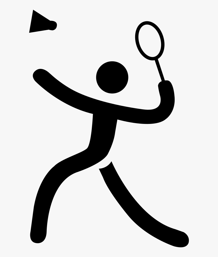 Transparent Badminton Black And White Clipart - Clipart Badminton Cartoon, Transparent Clipart