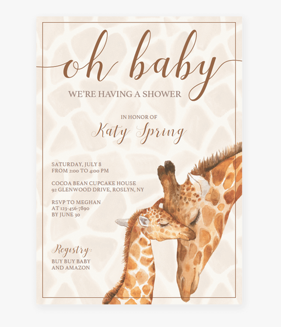 Clip Art Invitation Template Gender Neutral - Gender Neutral Baby Shower Invite Template, Transparent Clipart