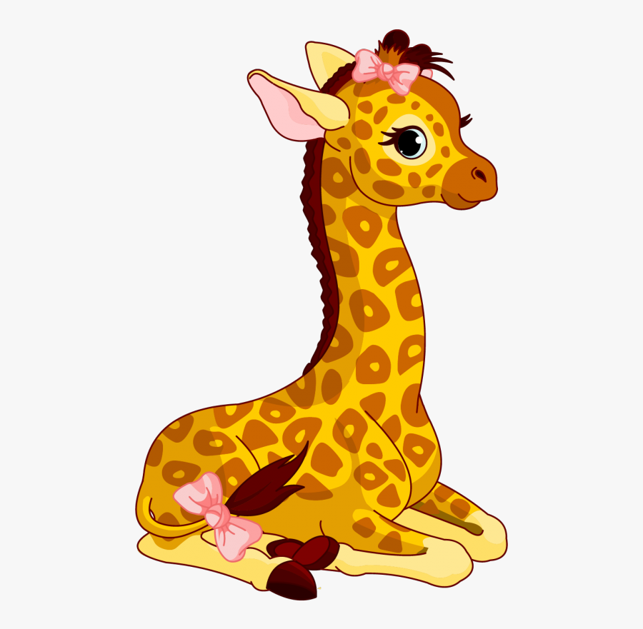 Baby Giraffe Stickers - Cartoon Baby Giraffe, Transparent Clipart