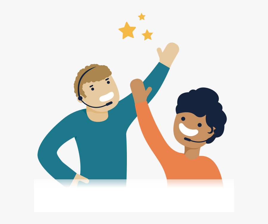 Illustration Of Two People High Fiving - Tone Of Voice Transparent, Transparent Clipart