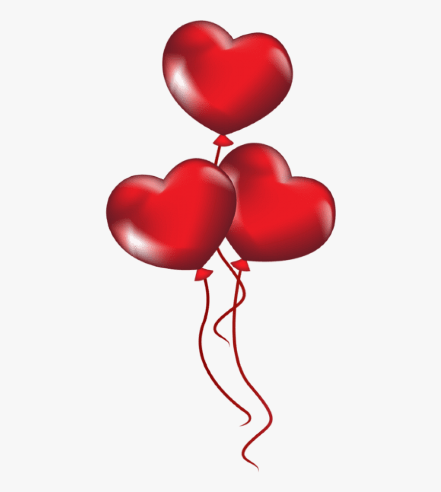 Free Png Transparent Heart Balloons Png Images Transparent - Red Heart Balloons Happy Birthday, Transparent Clipart