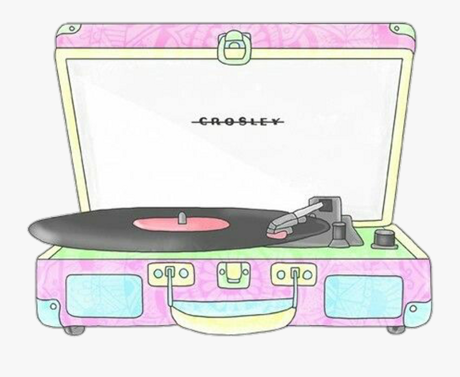 Colorful Music Edm Dj Watercolor - Cartoon Record Player Png, Transparent Clipart