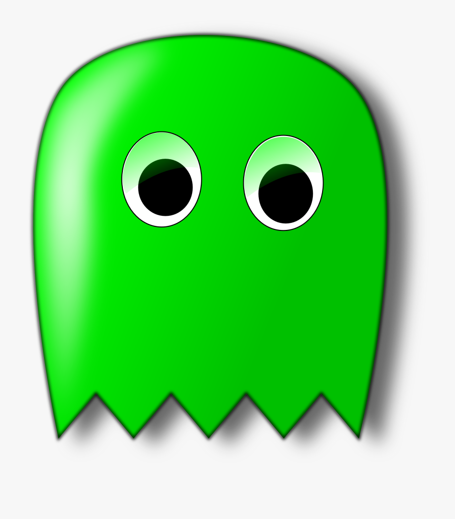 Pacman Green Art 555px - Pac Man Ghost Green, Transparent Clipart
