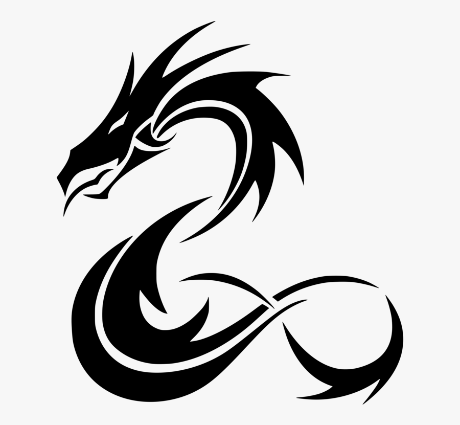 Thumb Image - Drawing Of Tattoo Dragon, Transparent Clipart