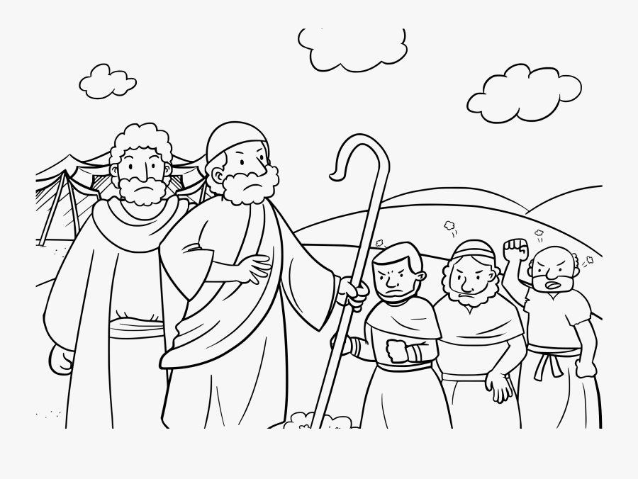 Download Moses And Aaron Coloring Pages Clipart Book - Moses And Aaron Coloring Pages, Transparent Clipart
