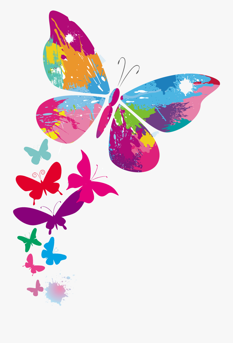 Download Transparent Mariposas Vector Png - Clip Art Colorful ...