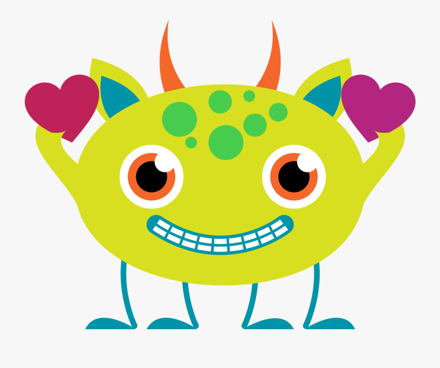 Dinosaur Clipart Valentine Party - Cute Monsters Clipart Png, Transparent Clipart
