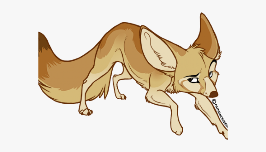 Fennec Fox Clipart Easy Drawing - Cartoon Fennec Fox Drawing, Transparent Clipart