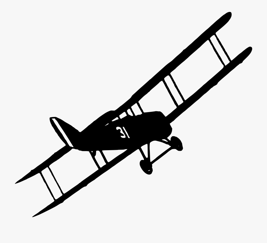 Transparent Plane Clipart - World War 1 Plane Silhouette, Transparent Clipart