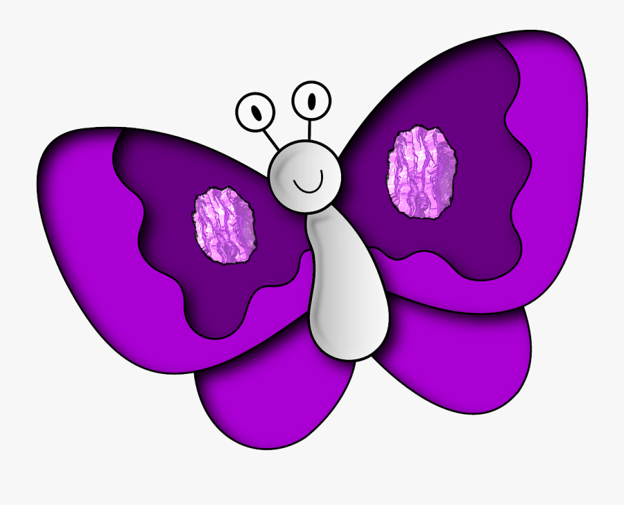 Purple Butterfly Clipart - Violet Butterfly Clipart, Transparent Clipart