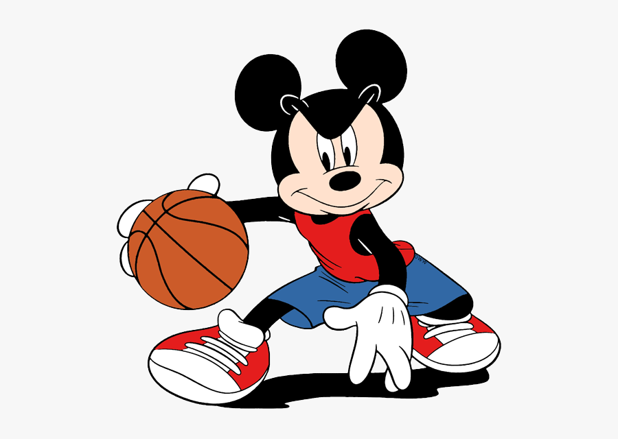 Mickey Mouse Basketball Coloring Pages, Transparent Clipart