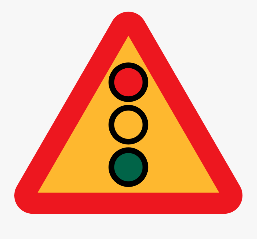Clip Art Sign Ahead Traffic Light - Traffic Lights Ahead, Transparent Clipart