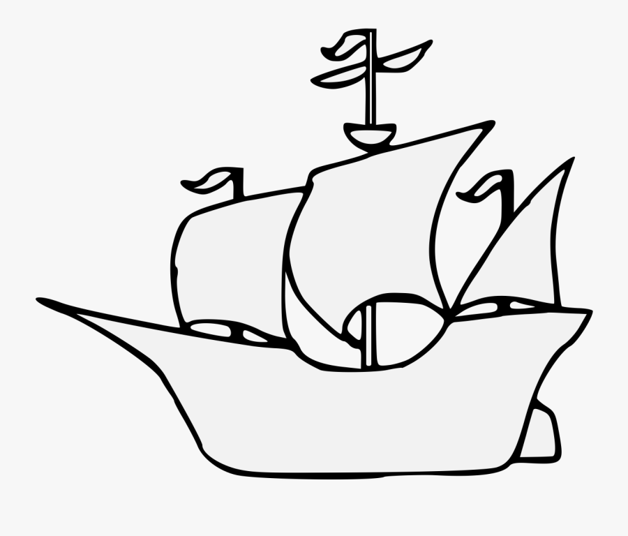 Caravel Drawing Wooden Ship Transparent Png Clipart - Caravel Clipart, Transparent Clipart