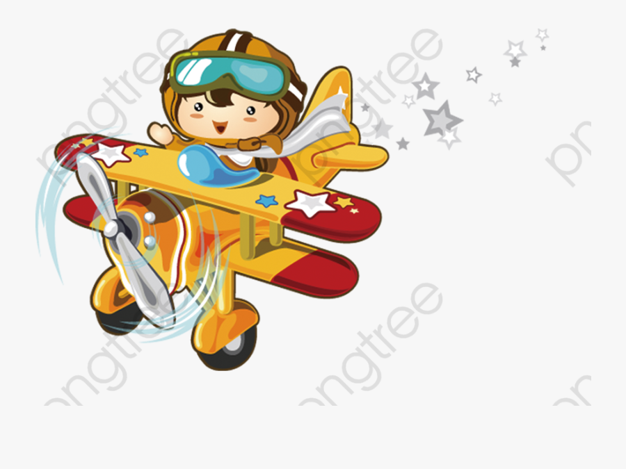 Cartoon Airplane - Cartoon Airplane Kids, Transparent Clipart