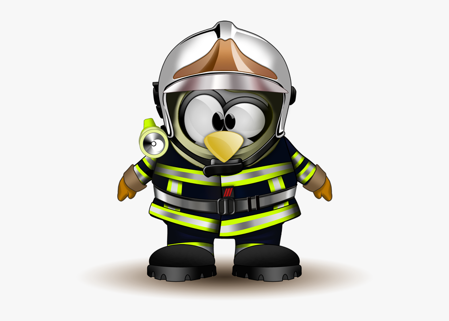 Penguin Clipart, Linux, Mason Jars, Clip Art, Little - Tux Fireman Png, Transparent Clipart