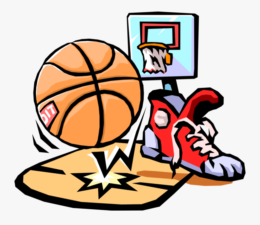 Vector Illustration Of Sport Of Basketball Ball With - Basketball Clip Art, Transparent Clipart