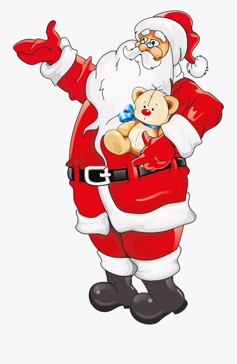 Transparent Santa - Christmas And Happy New Year, Transparent Clipart